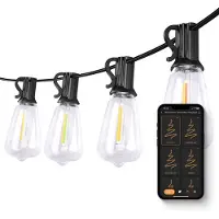 FlinQ Smart Light String Premium - Guirlande lumineuse LED pour l'extérieur - Eclairage de jardin - Cordon de 15 mètres - Guirlande avec lumières RGB - Atmosphere Lights / Partylights - Party Lights