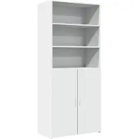 vidaXL Highboard blanc 80x42,5x185 cm Bois composite