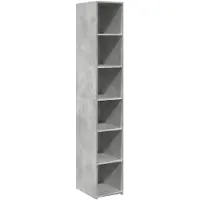vidaXL Highboard gris béton 30x41x185 cm Bois composite
