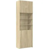 vidaXL Highboard chêne Sonoma 80x42,5x249 cm Matériau dérivé du bois