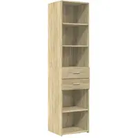 vidaXL Highboard chêne Sonoma 45x42,5x185 cm Matériau dérivé du bois