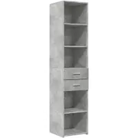 vidaXL Highboard gris béton 40x42,5x185 cm Bois composite