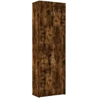 vidaXL Highboard chêne fumé 80x42,5x249 cm Matériau dérivé du bois