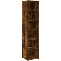 vidaXL Highboard chêne fumé 40x41x185 cm bois composite