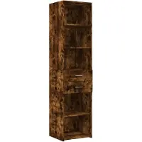 vidaXL Highboard chêne fumé 45x42,5x185 cm Matériau dérivé du bois