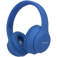 IMoshion Casque d'écoute sans fil pour enfants Lumière LED - Limiteur de décibels - Avec câble AUX - Bleu cobalt