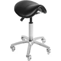 Comair Tabouret à roulettes Jockey, piétement en aluminium