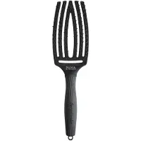 Olivia Garden Fingerbrush Double Bristles brosse plate pour des cheveux faciles à démêler 1 pcs