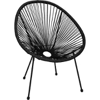 Springos Chaise De Jardin Acapulco En Pe-Rotin 73 X 40,5 X 87 Cm