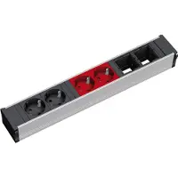 Bachmann CONI 2xCEE7/3 2xCEE7/3 rt, contact de protection 2xnoir+2xrouge