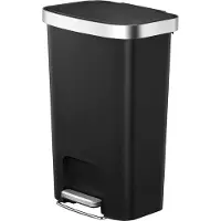 EKO - Hana 1 poubelle à pédale 2x25 litres - Plastique - Noir