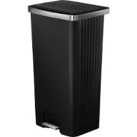 EKO - Hana 2 Poubelle à pédale 90 litres - Plastique - Noir