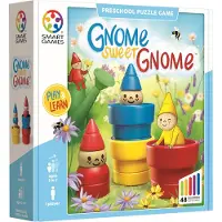SmartGames Gnome Sweet Gnome - Jeu de réflexion|Jeu en bois Puzzle de reflexion
