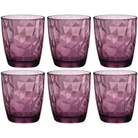 Bormioli Rocco Verres - - Diamond - Lot De 6 - Verre Plat - Violet
