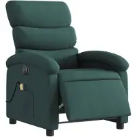 DKD Home Decor Fauteuil de massage électrique Vert foncé Tissu