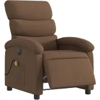 vidaXL Fauteuil de massage électrique Marron Tissu