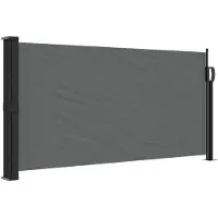 vidaXL Marquise latérale extensible Anthracite 100x300 cm
