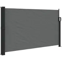 vidaXL Store latéral extensible Anthracite 120x500 cm