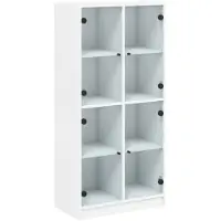 vidaXL Highboard avec portes blanc 68x37x142 cm Bois composite