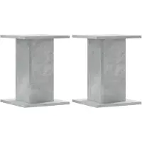 vidaXL Supports pour plantes 2 pcs gris béton bois d'ingénierie