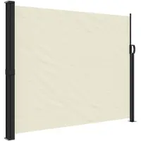 vidaXL Marquise latérale extensible Crème 160x600 cm
