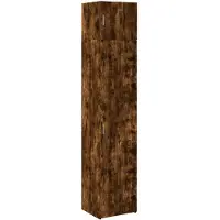 vidaXL Armoire haute Étroite Chêne fumé 45x42,5x225 cm Bois composite