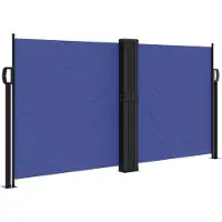vidaXL Store latéral extensible bleu 120x1200 cm