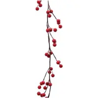 Décoris Girlande Schaumstoff Beeren Rot