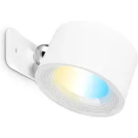 B.K.Licht Applique murale sans alimentation électrique, Variable, Touch, Orientable, Détachable magnétiquement, Blanc, 9,5 x 8 x 4,5 cm