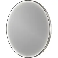 Balmani Secret miroir rond Brushed Gunmetal lumineux et anti-buée Ø 90 cm
