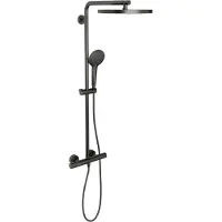 Blaufoss Nola 300 set de douche de pluie robinet thermostatique Brushed GunMetal
