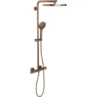 Blaufoss Nola 300 set de douche de pluie robinet thermostatique Brushed Rosegold