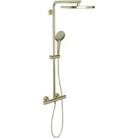 Blaufoss Nola 300 set de douche de pluie robinet thermostatique Brushed Champagne Gold