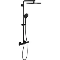 Blaufoss Nola 300 set de douche de pluie robinet thermostatique noir mat