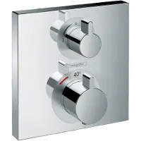 Hansgrohe Ecostat Square Thermostat Kit de finition encastré 2 consommateurs chrome, 1 pièce.