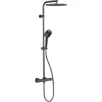 Blaufoss Round 300 colonne de douche de pluie mitigeur thermostatique Brushed GunMetal