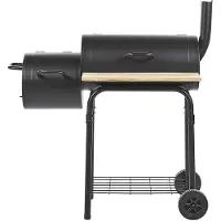 Beliani Gril à charbon de bois avec fumoir Black Satah Lumarko
