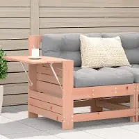 vidaXL Canapé de jardin accoudoir avec coussin bois massif douglas