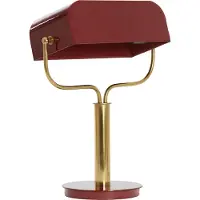 Light & Living Lampe de banquier Ayer Bordeaux avec or