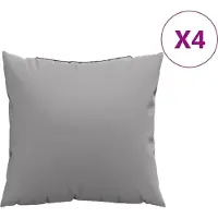 vidaXL Coussins de canapé lot de 4 gris 60x60 cm tissu