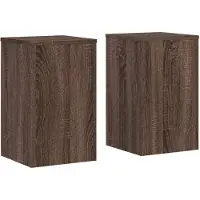 vidaXL Supports pour plantes 2 pcs chêne marron bois d'ingénierie