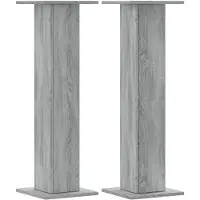 vidaXL Supports pour plantes 2 pcs sonoma gris bois d'ingénierie