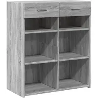 vidaXL Sideboard Gris Sonoma 80x42,5x93 cm Matériau dérivé du bois