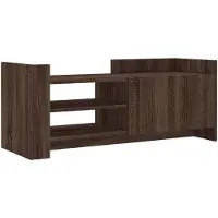 vidaXL Armoire TV marron imitation chêne 100x35x40 cm Matériau dérivé du bois