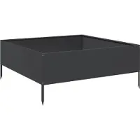 vidaXL Jardinière surélevée , noire, 100 x 100 x 41 cm, en acier
