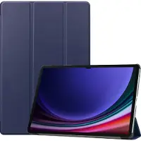 Just in Case Smart Tri-Fold Samsung Galaxy Tab S9 Ultra Book Case Bleu