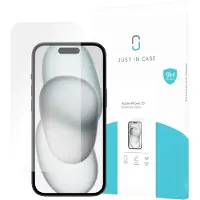 Just in Case Protecteur d'écran en verre trempé Apple iPhone 15 (1 pcs, Apple iPhone 15), Téléphone portable : film de protection, Transparent