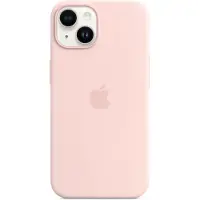 Apple Coque en silicone MagSafe iPhone 14 - Chalk Pink