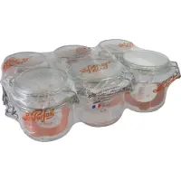 Le Parfait - Lot de 6 Terrines en Verre de 125 Grammes - Ø 7 cm