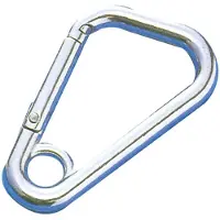 Talamex Carabiner Hook Asymmetric With Eye 10 Units Bleu 6 mm